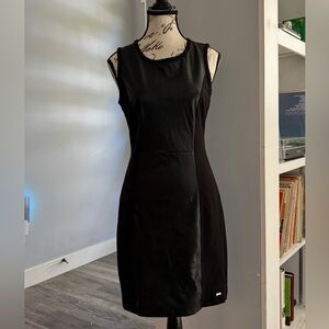 Armani Exchange Faux Leather Bodycon Panel Dress
